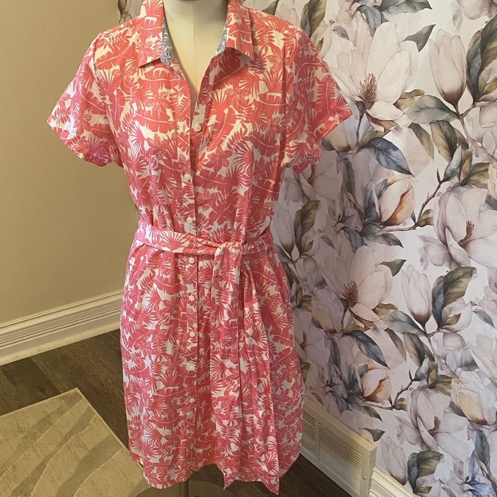 Foxcroft Pink Floral Mini Dress